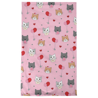 Serviette de thé à chats fêtes