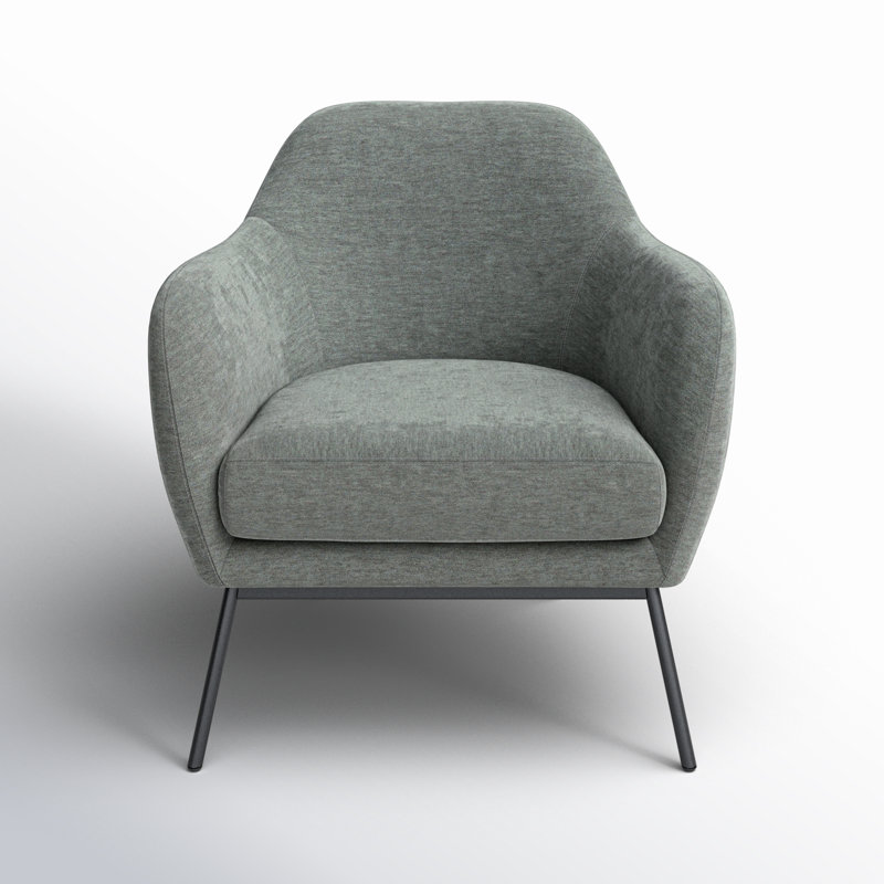 Martina 33.5'' H Chenille Upholstered Armchair, Green