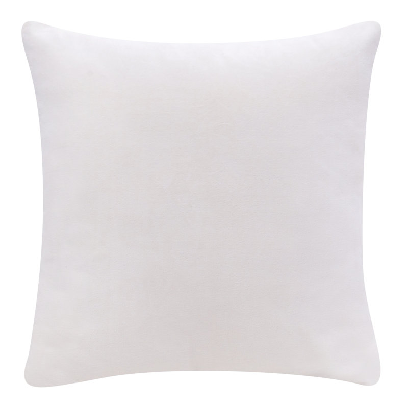 Ivory Velvet Handmade Square Cotton Throw Pillow