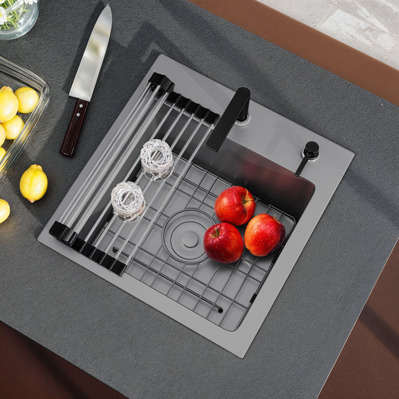 Nano Coated Black 10" Deep Basin Kitchen Sink 