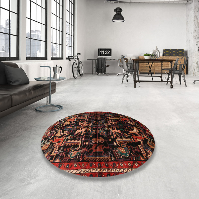 Chenille Oriental Indoor Rug, Round 8'