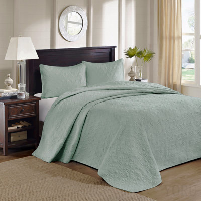 Reversible Bedspread Set Seafoam Twin