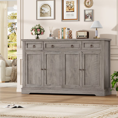 Shondolyn 54'' Sideboard Buffet with Drawers, Credenza Storage Cabinets (Adjustable Shelf)