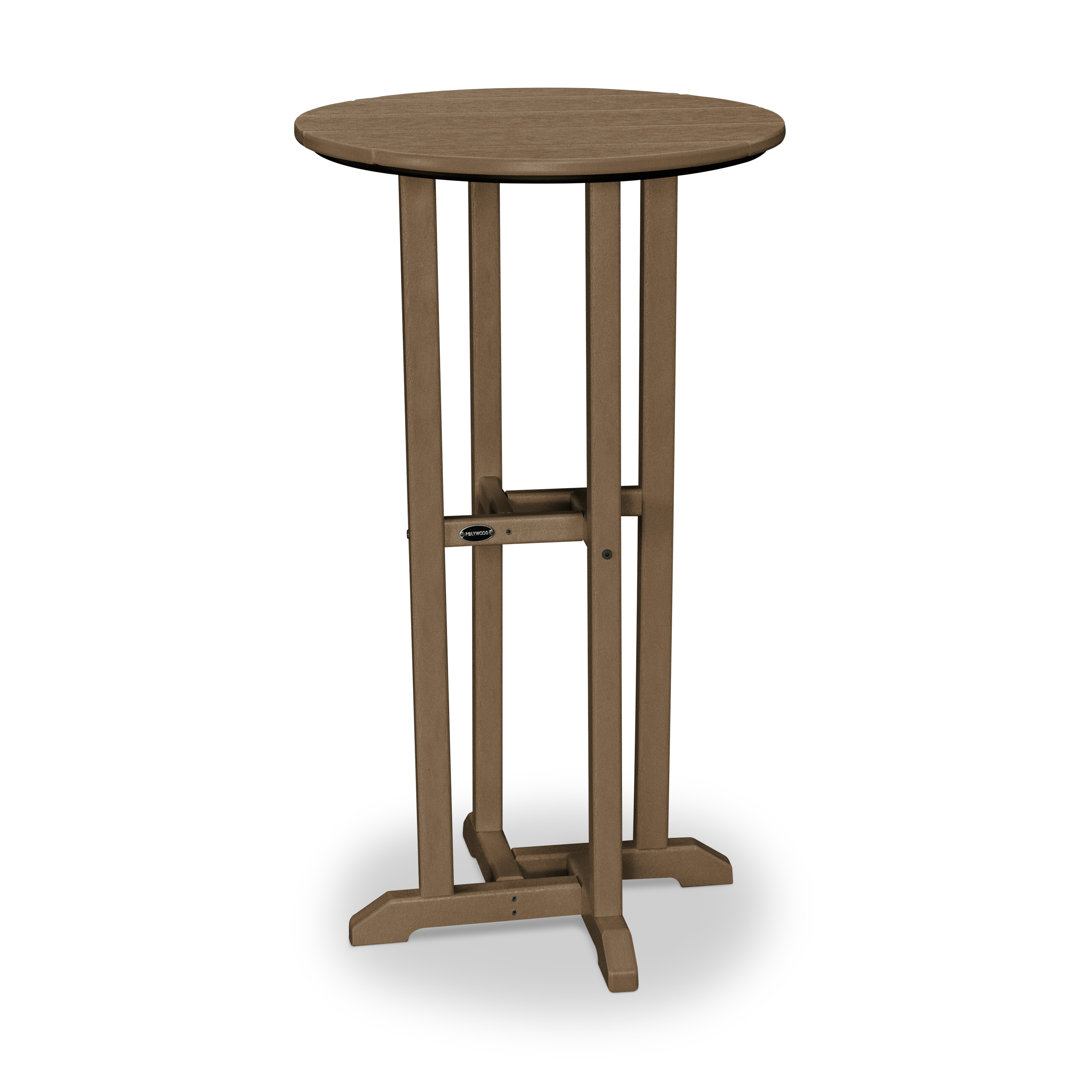 POLYWOOD 24" Round Farmhouse Bar Bistro Table POLYWOOD®