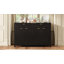 Buffet moderne à motif de vagues avec 2 tiroirs et 4 portes, 3 tablettes réglables pour un rangement polyvalent-923466829