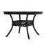 Table de salle à manger d'extérieur extensible en sable noir, fabriquée en aluminium avec finition sable et légère