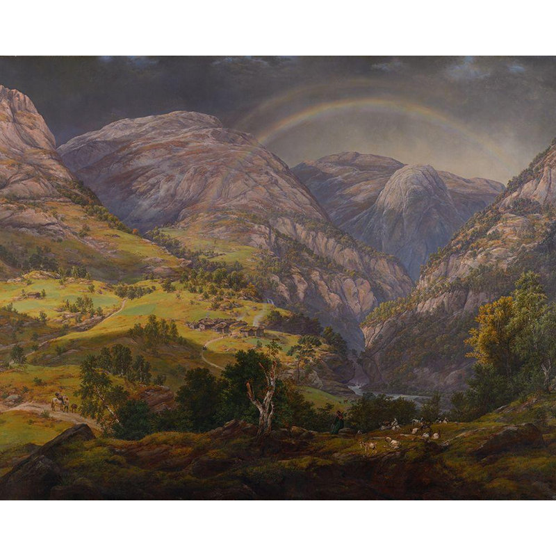 «Millwood Pines Dahl, Johan Christian», reproduction d'art sur toile, vue de Stalheim, H 36 po x l 44 po