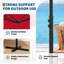Parasol extérieur en porte-à-faux 9 pi résistant aux rayons UV 9 pi | Grand porte-à-faux avec abat-jour ventilé pour terrasse, cour et bord de piscine
"-133286175
