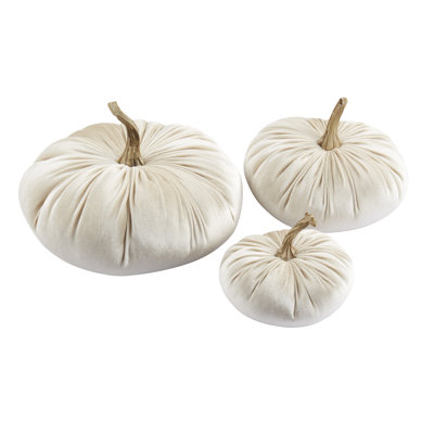 6-Piece Velvet Pumpkin Sculpture