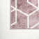 Mashawna Blocks Modern Geometric Rose/White Rug