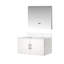 36 po Meuble-lavabo blanc brillant X 22 avec comptoir en quartz et miroir-1438844054