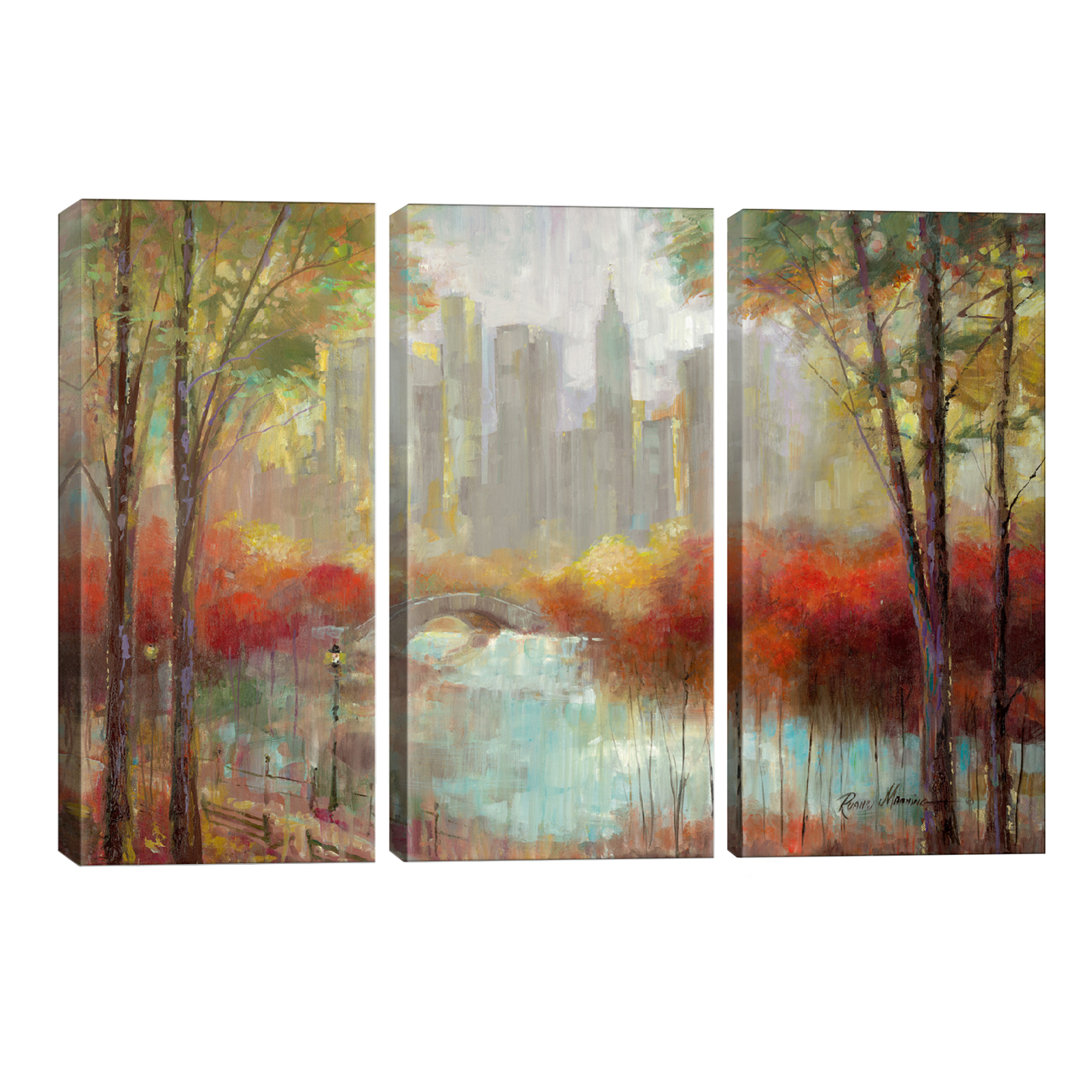 'City View' Painting Multi-Piece Image on Wapped Canvas