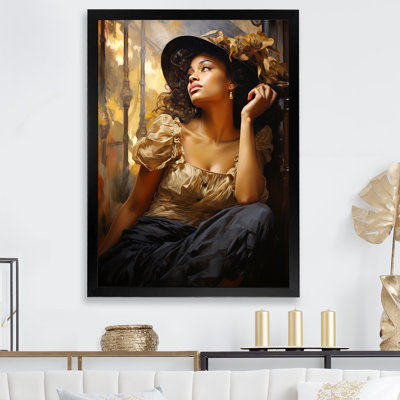 Harlem Renaissance Reverie Woman, reproduction d'art sur toile