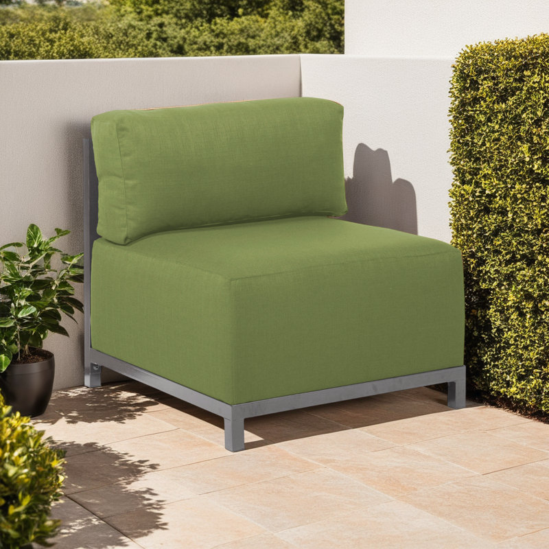 Fauteuil de chambre Woodsen, Mousse paysage marin, Titane