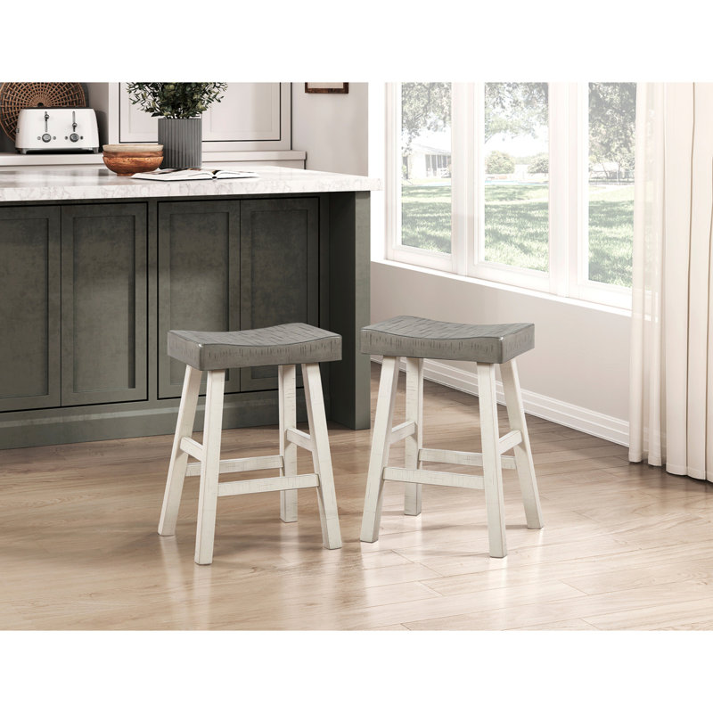 Transitional 4-Piece Counter Height Set, Coffee/White