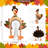 2 Pcs Mr. & Mrs. Plush Turkey Hat Set, Adult Thanksgiving Costume Hats for Turkey Trot Runs