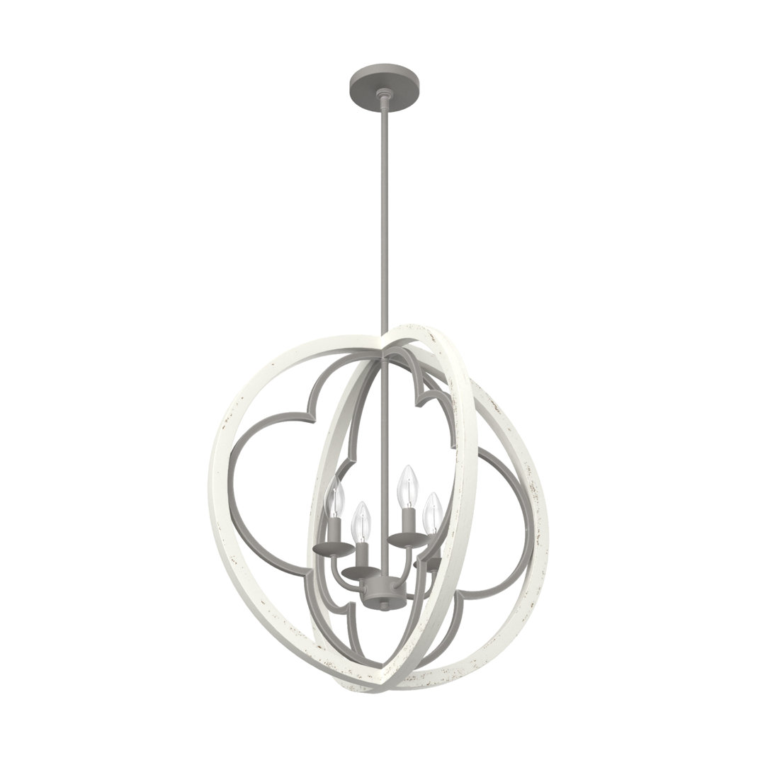 Gablecrest 4 - Light Unique / Statement Globe Chandelier Hunter Fan 