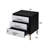 Myles Black, Silver & Gold Finish Nightstand