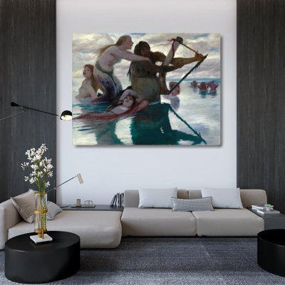 «In the Sea» par Arnold Böcklin - Art mural sur toile tendue avec châssis