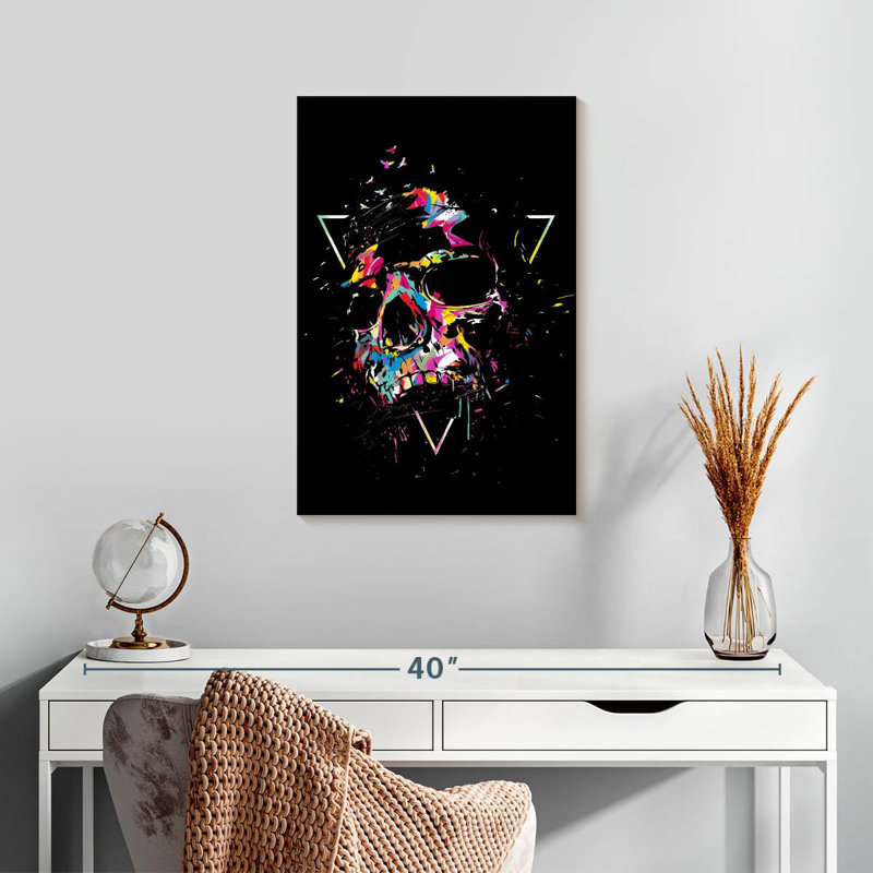 Crâne graphique Kerner, H 24 po x l 16 po