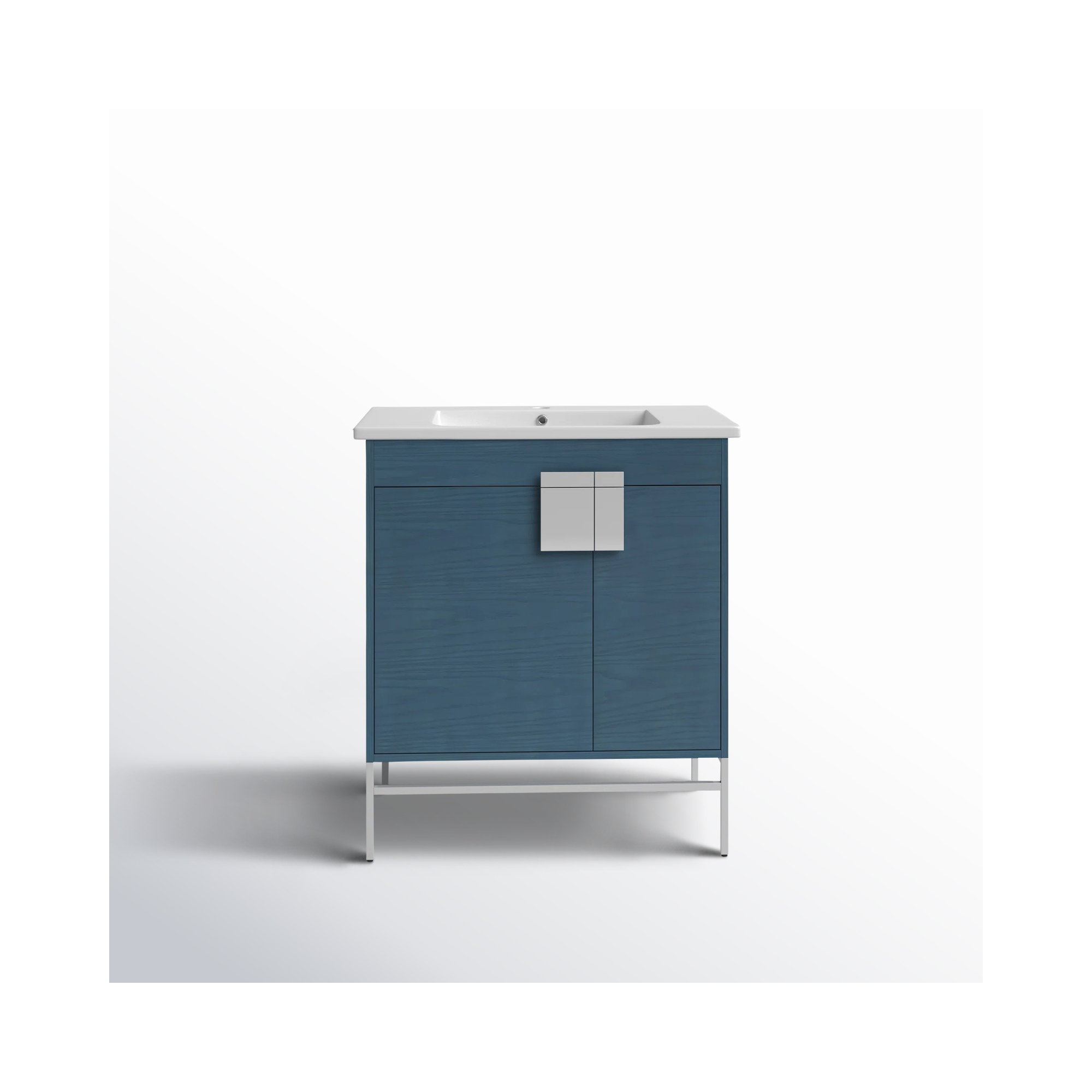 Maisie 30'' Single Bathroom Vanity, French Blue, Polished Chrome