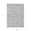 Tapis intérieur lavable floral 9 pi x 12 pi gris