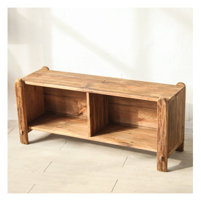 Handmade Solid Wood Rustic Entryway Shoe Bench