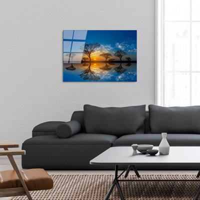 Boze 1 Piece Wall Art on Glass