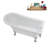 58" Streamlin Clawfoot Tub,Tray,Drain, Clawfeet-101628928-102219867