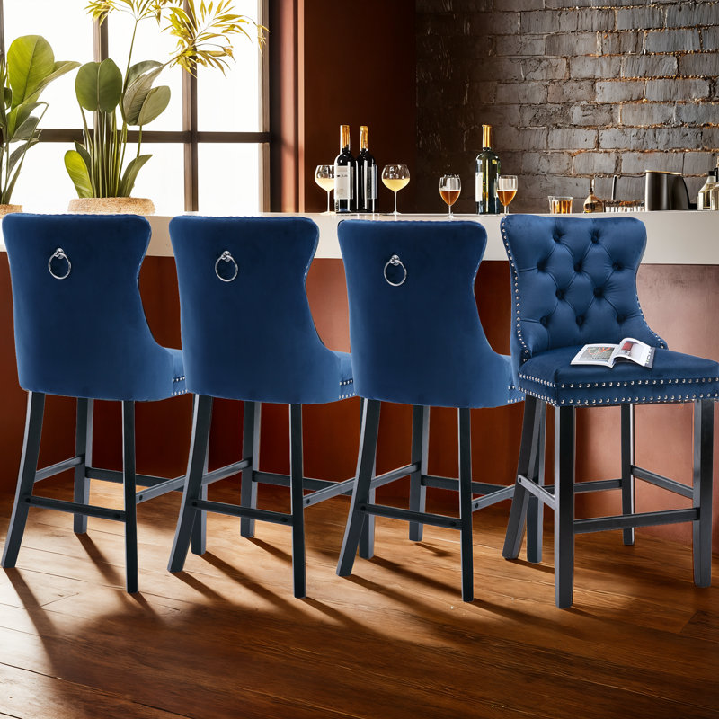 71.1cm Bar Stool, Navy/Black