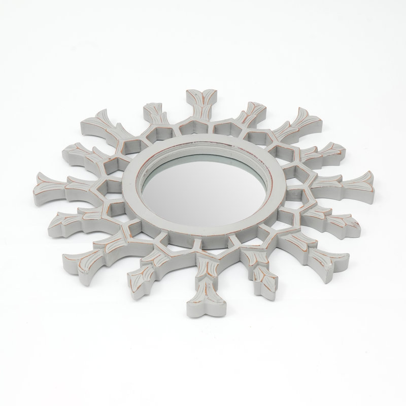 Sunburst Wall Mirror, Grey