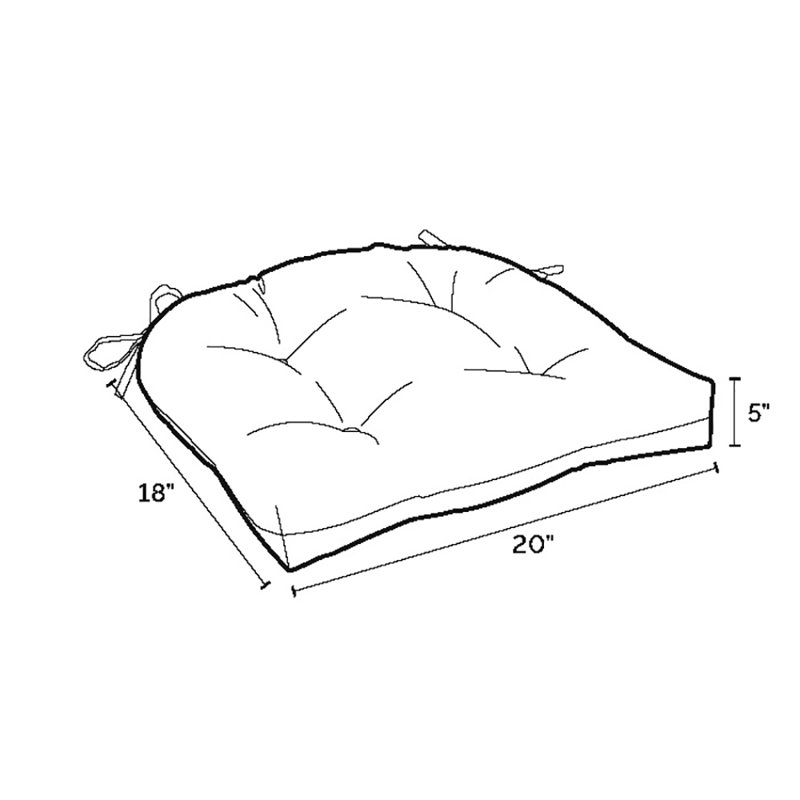 Coussin de chaise d'extérieur ARDEN, Rouge