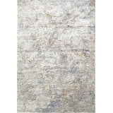 Tapis gris à motif abstrait Ahmonie