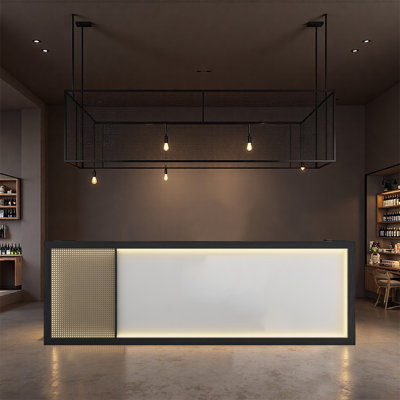 Vintage Modern Bar Counter – Stylish Multi Use for Home Bars Lounges Pubs and Commercial Spaces