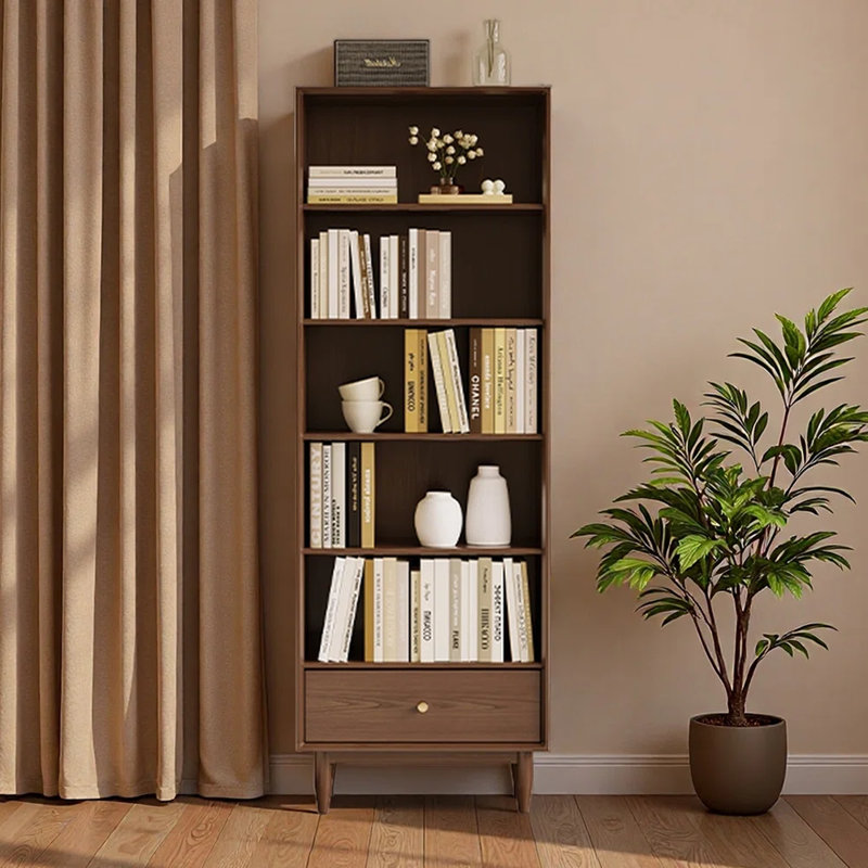 Bibliothèque standard H 74,8 po x l 31,5 po, Marron foncé