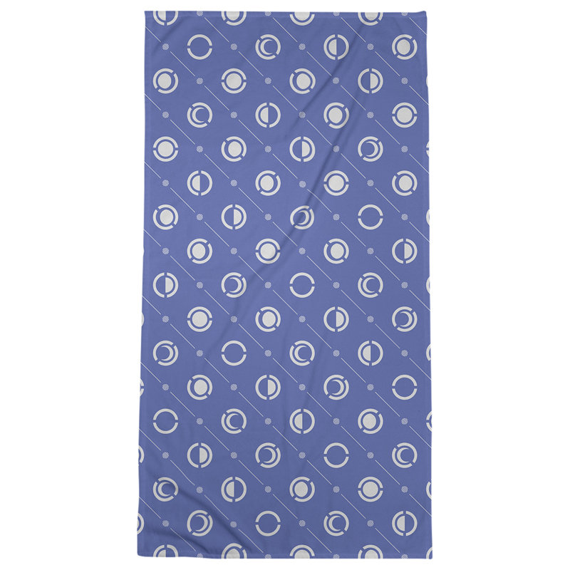 Serviette de bain Classic, Bleu foncé / blanc cassé
