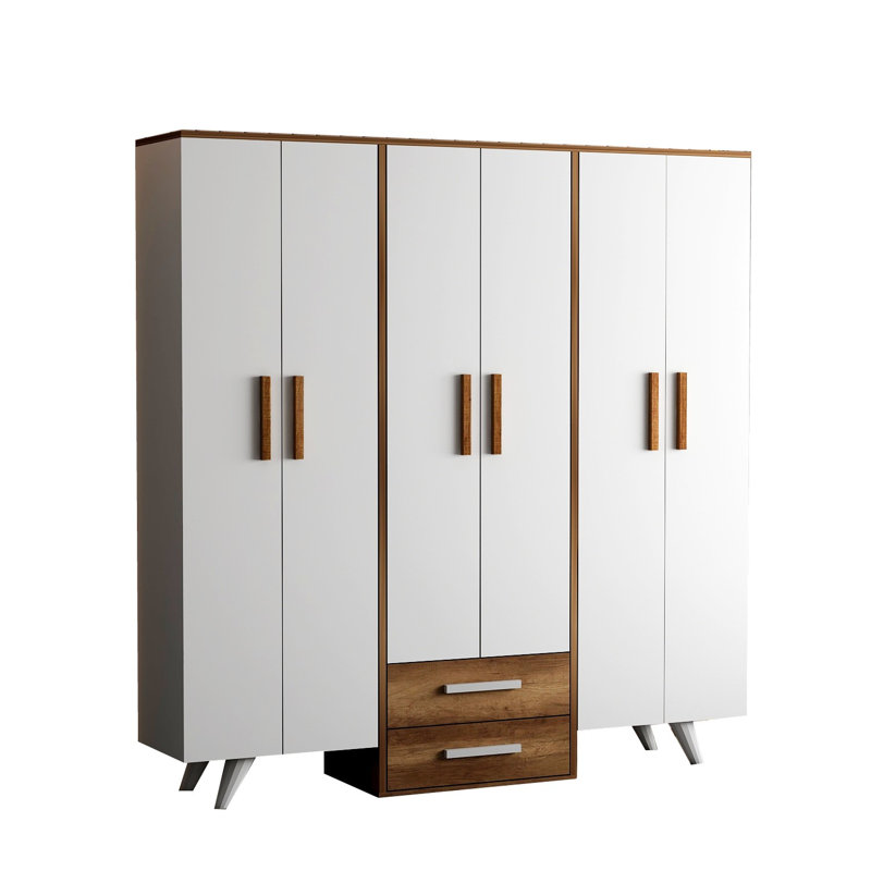 Berend 6 Door Manufactured Wood Wardrobe