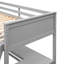 Lit mezzanine simple gris avec bureau polyvalent et tablettes, rehausser l'esthétique de votre chambre à coucher, bois de pin, aire de repos et tablettes confortables - gris, optimisation de l'espace pour les espaces compacts, cadre, idéal
