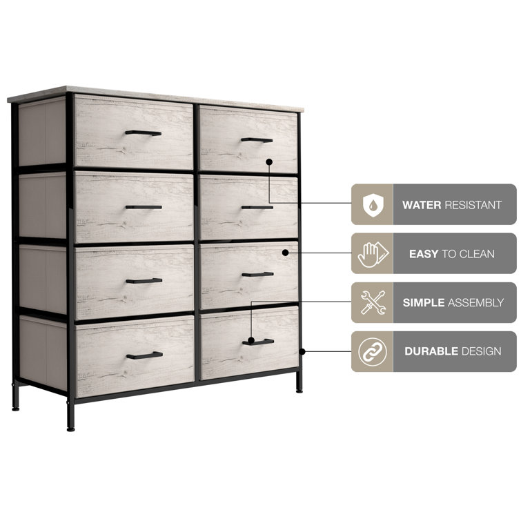 Sorbus Dresser with 8 Faux Wood Drawers - Storage Unit Organizer Chest