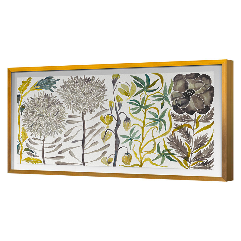Wildflowers VII Print by Bigham, Judith, Gold Framed, 20" H x 34" W
