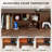 Bookcase Headboard with Charging Station, Upgraded 3-Color LED Lighting with Rotary Knob Control, Available in Queen Size-555472335-555472334
