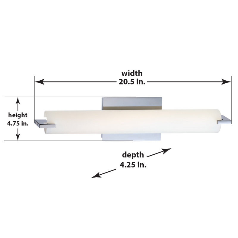 Bradson Aluminum Flush Mounted Sconce, Chrome, LED