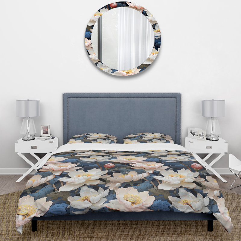Ensemble de housse de couette Meagyn, Housse de couette simple + 1 taie décorative stan