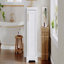 Meuble-lavabo de 16 pouces avec lavabo en céramique, ensemble de meuble-lavabo simple autoportant avec porte à fermeture douce, tablette réglable