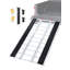 Rampe de chargement pliable en aluminium 85 x 54 po, capacité de 1500 lb pour rampe portative robuste pour VTT et tondeuse à gazon, caoutchouc noir