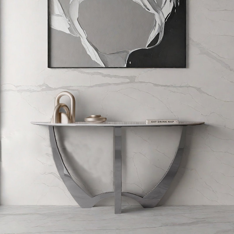 Console Italian Luxury, H 31,5 po x l 47,2 po x P 15,7 po, Gris Pandora