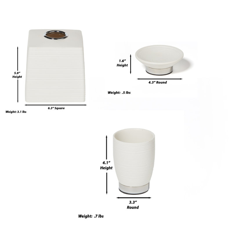 Dubai (SS trim) bathroom accessory set