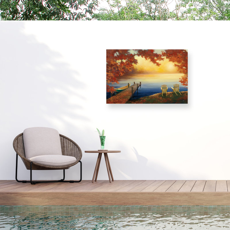 Toile d'extérieur Julia Purinton «Autumn Glow Crop v2», H 12 po x l 19 po x P 1,5 po