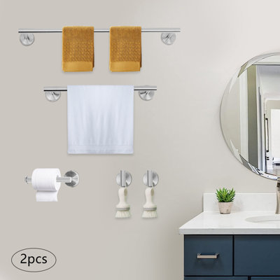 10Pcs Wall-Mounted Bathroom Towel Bar Set