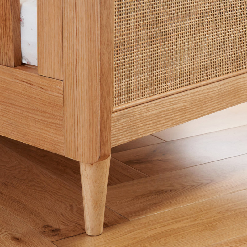 Japandi Mini Cot Bed - Light Oak